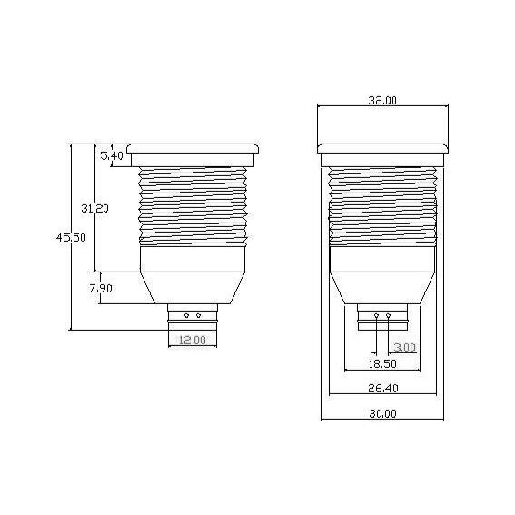 XUC200 Priza incorporata USB/AUX Ampire cu cablu de 200 cm, RCA [2]