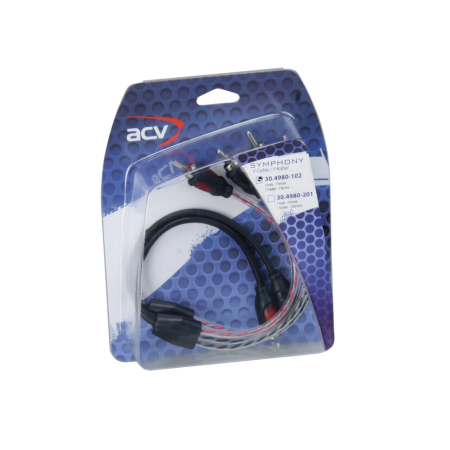 Car Audio/Cabluri conectare/Cabluri RCA - 30.4980-102 Set Cabluri Y ACV Symphony, 1M/2T