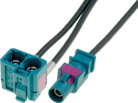 Accesorii Sisteme Audio - Adaptor antena Audi RNS-E, mufa Fakra la Soclu Fakra dubla