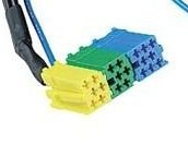 Adaptor miniISO cu 3 mufe galbena verde albastra [1]