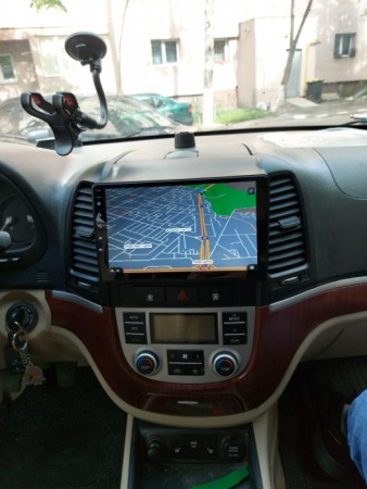 Android auto display 9" dedicat Hyundai Santa Fe (2006-2012) [2]