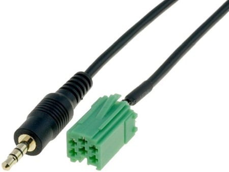 Accesorii Sisteme Audio - Auxiliar Renault Mufa miniIso verde 6 pini la jack 3,5mm