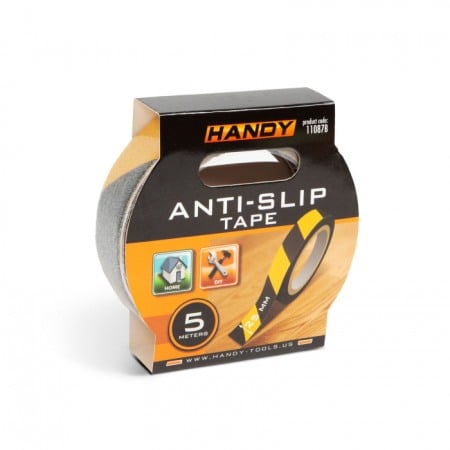 Consumabile Service - Banda adeziva, antiglisanta - 5m x 25 mm - galben / negru ACC-11087B