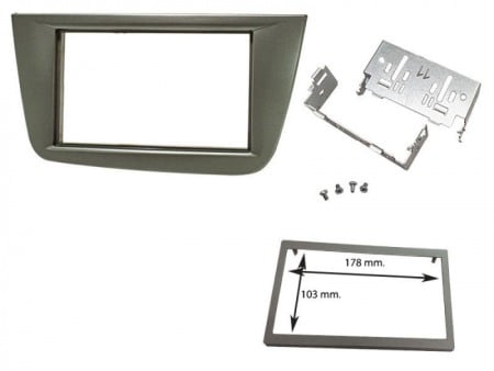 Accesorii Sisteme Audio - Cadru radio 2DIN cu console metalice + cadru (173×103mm) Seat ALTEA 2004>2015 / TOLEDO 2004>2009