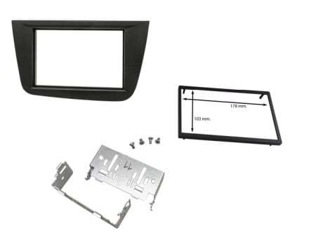 Accesorii Sisteme Audio - Cadru radio 2DIN cu console metalice + cadru (173×103mm) Seat ALTEA 2004>2015 / TOLEDO 2004>2009
