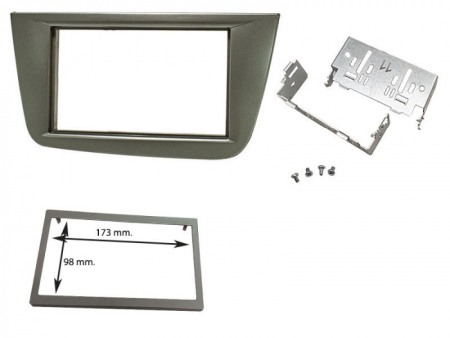 Accesorii Sisteme Audio - Cadru radio 2DIN cu console metalice + cadru (173×98 mm) Seat ALTEA 2004>2015 / TOLEDO 2004>2009