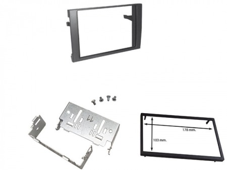 Accesorii Sisteme Audio - Cadru radio 2DIN cu console metalice + rama (173×103 mm) Audi A4 2007>