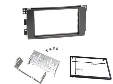 Accesorii Sisteme Audio - Cadru radio 2DIN cu console metalice + rama interioara (173×103mm) SMART FOR-TWO 2007>2010 / SMART FOR-FOUR
