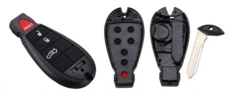 Accesorii auto - Carcasa cheie 4 butoane + lama Chrysler 300 Dodge