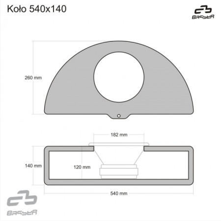 Carcasa subwoofer Fit-Box OBGL.KOLO.02, roata rezerva 54x14cm [1]