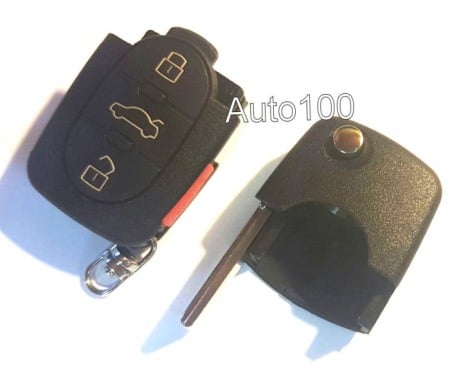 Accesorii auto - Carcasa telecomanda cheie VW tip briceag 3+1 butoane