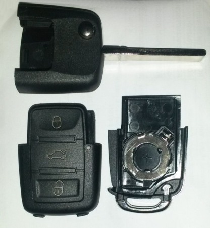 Carcasa telecomanda compatibila VW tip briceag 3 butoane [2]