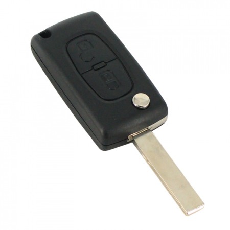 Accesorii auto - Carcasa telecomanda tip briceag cu 2 butoane cheie Peugeot / Citroen