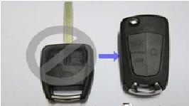 Accesorii auto - Carcasa telecomanda tip briceag cu 3 butoane compatibila Opel