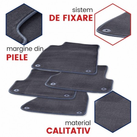 Covorase auto mocheta - Covorase auto mocheta VW Golf V Plus fabricatie 2004 - 2014 (GRI)