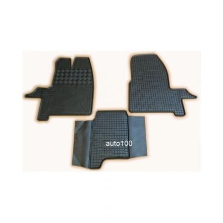 Covorase cauciuc auto dedicate - Covorase cauciuc auto Ford Transit Custom dupa 2012 - 3 locuri