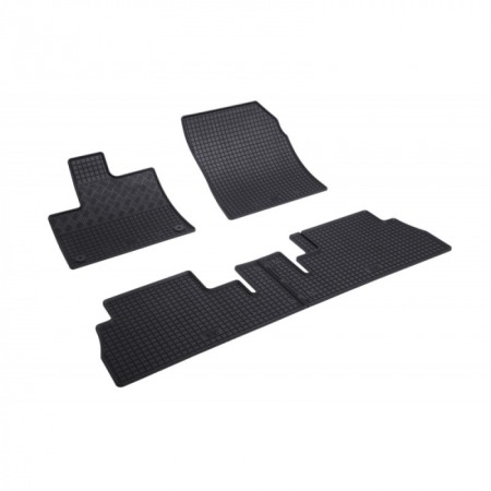 Covorase cauciuc auto dedicate - Covorase cauciuc Fiat Doblo 3 cu 5 locuri, 2023-prezent, Rigum