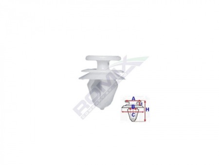 Set clipsuri auto de plastic - Element fixare 10 clipsuri C10091 Citroen, Peugeot, Volvo