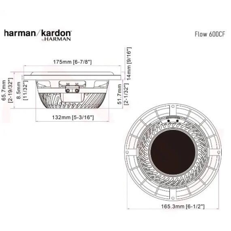 FLOW600CF DIFUZOARE COMPONENTE HARMAN KARDON DE 16.5CM, 120W RMS [1]