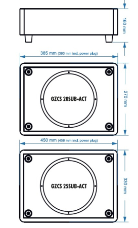 GZCS 25SUB-ACT SUBWOOFER ACTIV GROUND ZERO DE 25CM (10"), 430W [5]
