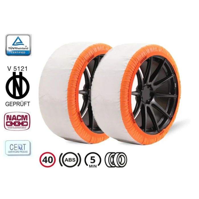 Huse antiderapante ISSE Super, alb cu portocaliu [4]