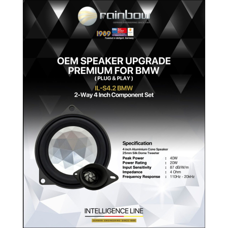 Car Audio/Sisteme audio dedicate/Bmw - IL-S4.2 DIFUZOARE COMPONENTE RAINBOW DE 10CM PENTRU BMW