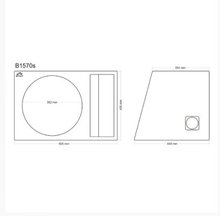 Incinta subwoofer cu tunel bass 38cm, 70 litri B1570s [2]