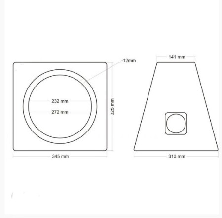 Incinta Subwoofer trapez 15L  difuzor 25cm  [2]