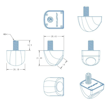 KCX802 Camera marsarier Ampire universala CMOS, 155° [1]