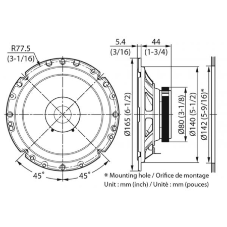 KFC-S1756 DIFUZOAR DUAL CONE KENWOOD DE 16.5CM, 30W RMS [1]