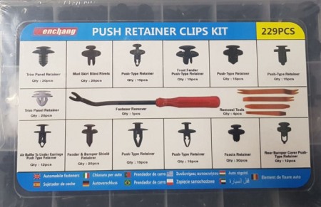 Set clipsuri auto de plastic - Kit 224 clipsuri cu 5 unelte demontare 