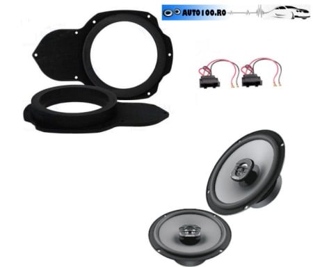 Pachete Audio - Kit boxe Hertz cu inele si adaptor cablu VW Passat B6 fata