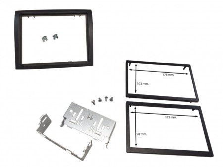 Accesorii Sisteme Audio - Kit rama 2DIN cu consola metalica + 2 rame Peugeot Boxer 2006-