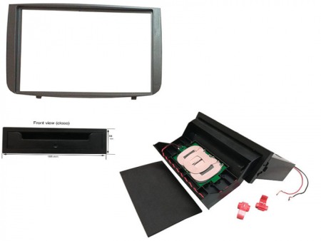 Accesorii Sisteme Audio - Kit rama radio cu incarcator wireless Alfa Romeo 147 gri