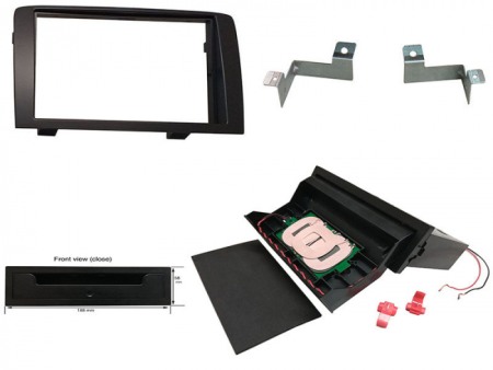 Accesorii Sisteme Audio - Kit rama radio cu incarcator wireless Fiat Idea 2005- negru