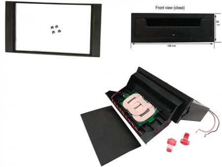 Accesorii Sisteme Audio - Kit rama radio cu incarcator wireless Ford 2005-2011