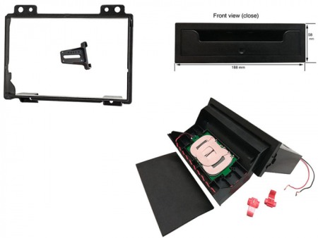 Accesorii Sisteme Audio - Kit rama radio cu incarcator wireless Ford Fiesta, Ford Transit