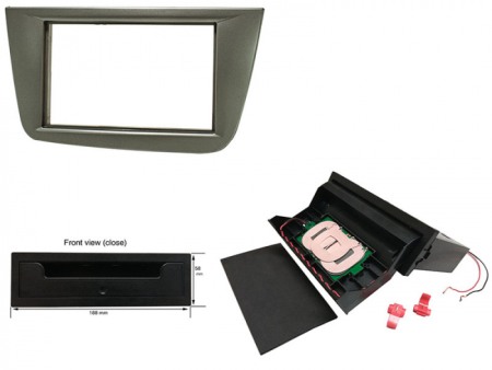 Accesorii Sisteme Audio - Kit rama radio cu incarcator wireless Seat Altea, Toledo gri