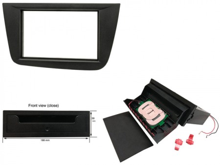 Accesorii Sisteme Audio - Kit rama radio cu incarcator wireless Seat Altea, Toledo negru