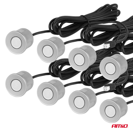 Kit senzori parcare marșarier cu buzzer, 8 senzori, argintiu, AMIO-01596 [3]