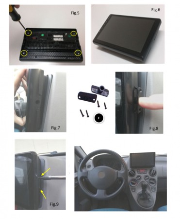 Kit universal instalare radio 9 inchi 183×105 mm cu inclinare [2]