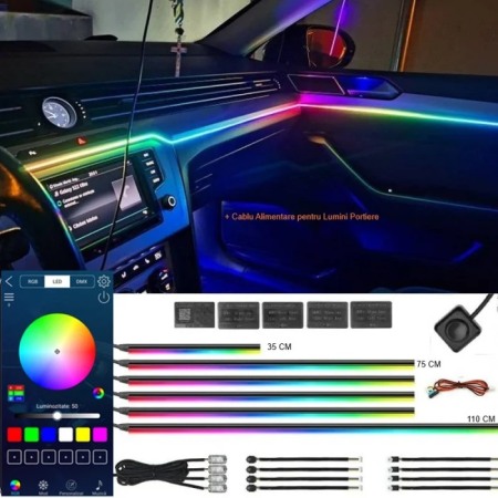 Accesorii auto - Lumini ambientale wireless 18 buc 35x110mm
