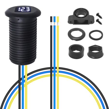 Accesorii instalare/Altele - MDV Mini voltmetru Recoil cu display LED pentru masurat tensiunea DC