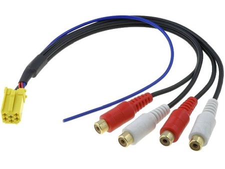 Accesorii Sisteme Audio - Mufa mini ISO galbena 6 pini Adaptor preamplificare 4xRCA