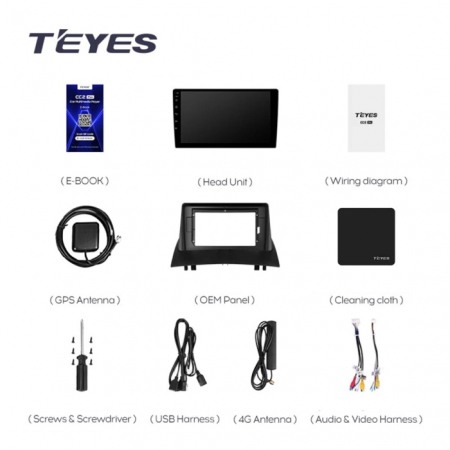 NAVIGATIE AUTO TEYES CC3L RENAULT MEGANE 2 2002-2009 4+32GB 9" IPS OCTA-CORE 1.6GHZ, ANDROID 4G BLUETOOTH 5.1 DSP [3]