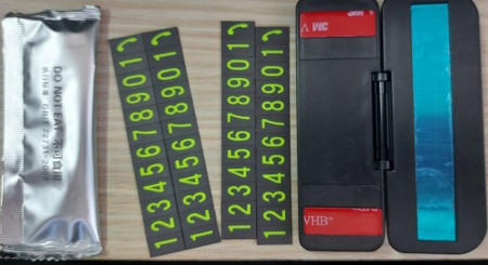 Accesorii auto - Numar parcare temporara cu suport telefon si betisor parfumat