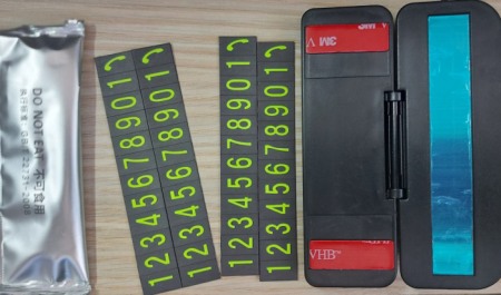 Numar parcare temporara cu suport telefon si betisor parfumat [2]