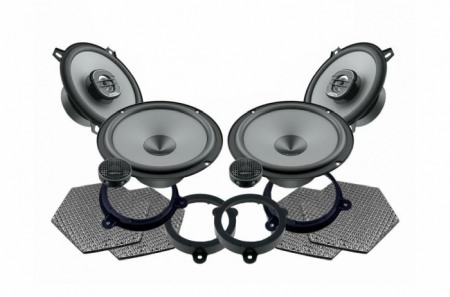 Pachete Audio - Pachet audio complet fata spate dedicat Dacia Logan II (2012 - 2019) cu difuzoare Hertz