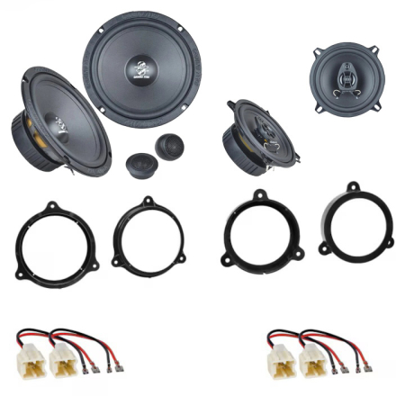 Pachete Audio - Pachet complet fata si spate Dacia Logan 2 (2013-2020) cu boxe Ground Zero Ferrum GZFC