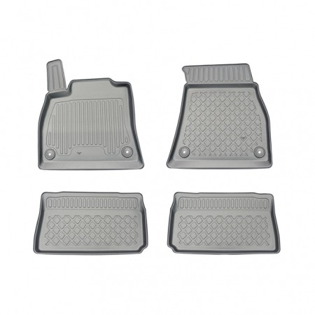 Covorase cauciuc auto dedicate - Presuri Audi E-Tron / E-Tron Sportback stil tavita cu margini inalte, 2019-prezent, Aristar